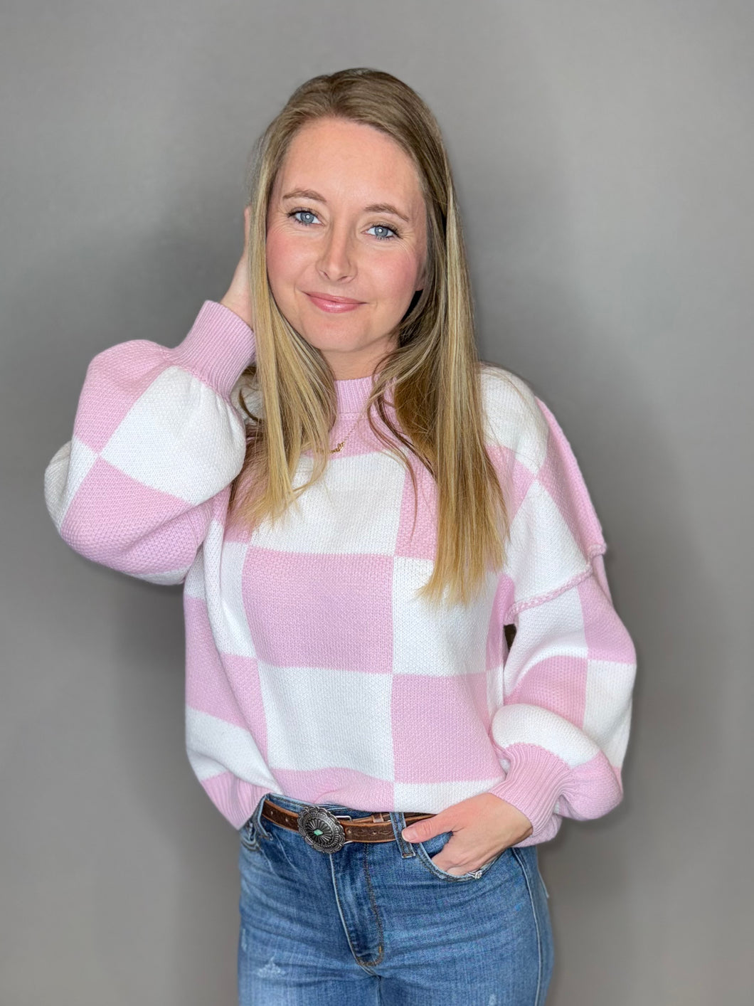 Dixie Checkered Sweater